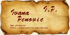 Ivana Penović vizit kartica
